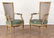 PAIR PAINTED FRENCH OPEN ARM CHAIRS C.1940