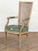 PAIR PAINTED FRENCH OPEN ARM CHAIRS C.1940 - 2