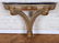 PAIR PAINTED GILT MARBLE TOP CONSOLE TABLES C1950 - 2