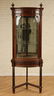 LATE 19TH C. MAHOGANY WALL MOUNTED CORNER CABINET