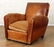 FRENCH ART DECO LEATHER CLUB CHAIR CIRCA 1940
