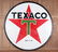 ROUND TEXACO DOUBLE SIDED PETROLIANA SIGN
