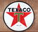 ROUND TEXACO DOUBLE SIDED PETROLIANA SIGN - 5
