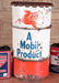 MOBIL GREASE DRUM & 6 ASSORTED OIL CANS - 4