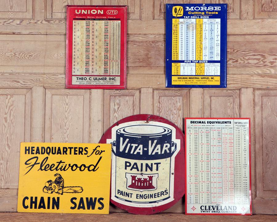 5 ASSORTED TOOL & PAINT SIGNS (1 of 6)