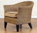 PAIR MODERN RATTAN CHAIRS WITH SHAPED BACKS - 2