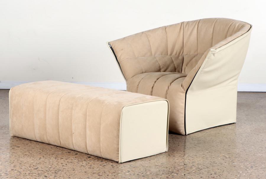 Brisson armchair store and ottoman