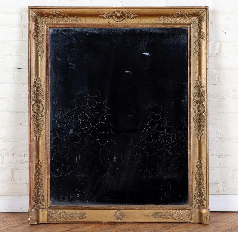 19TH C. FRENCH EMPIRE STYLE GILT WOOD MIRROR (1 of 3)