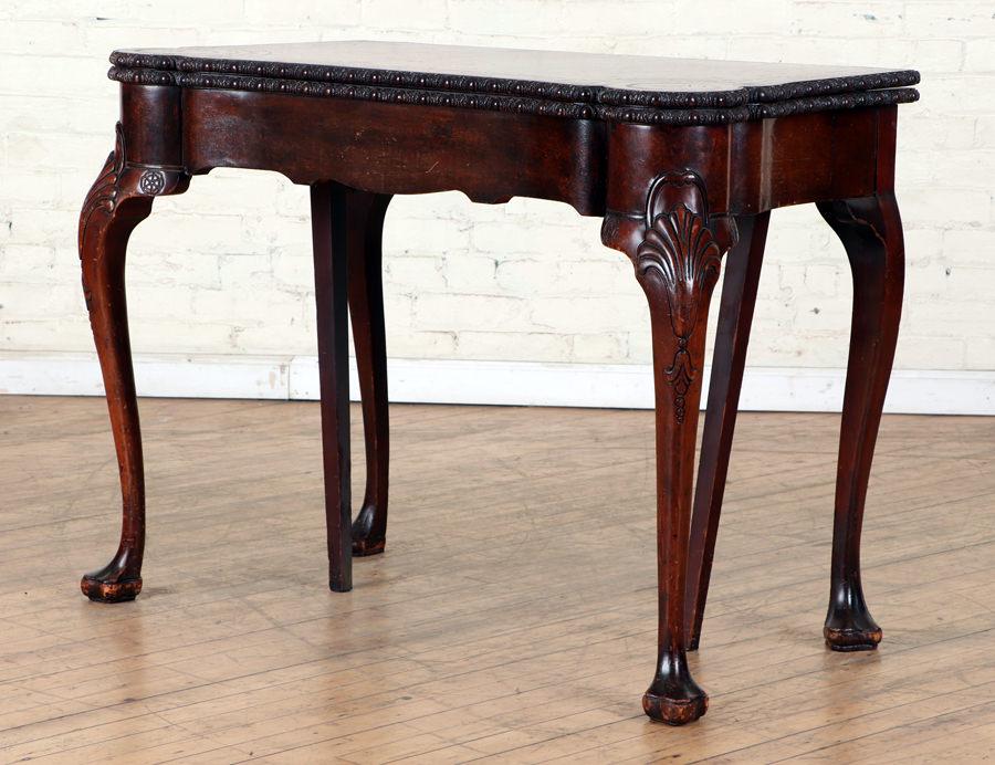 GEORGIAN STYLE MAHOGANY FLIP TOP GAMES TABLE 1940 (1 of 7)