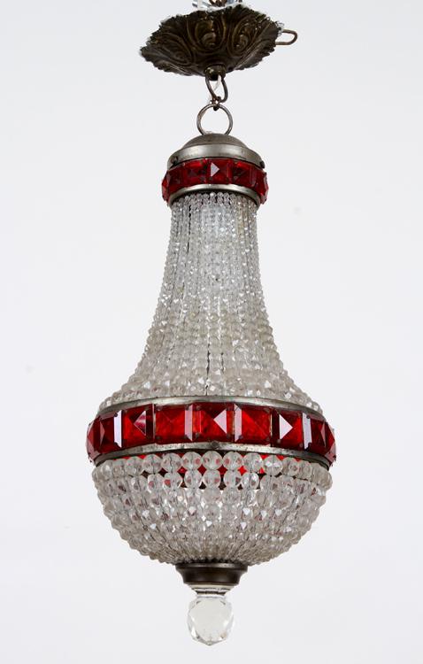 FRENCH EMPIRE STYLE CRYSTAL CHANDELIER C.1900 (1 of 5)