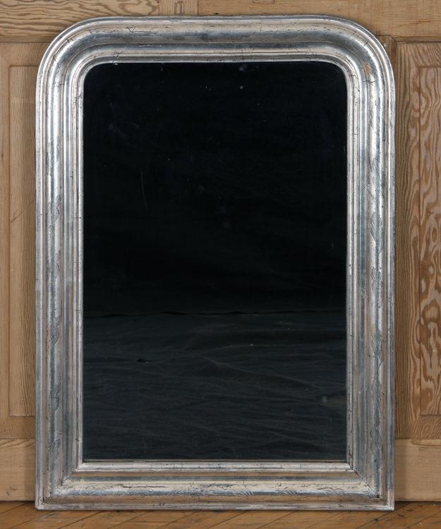 19TH CENTURY LOUIS PHILIPPE SILVER GILT MIRROR (1 of 3)