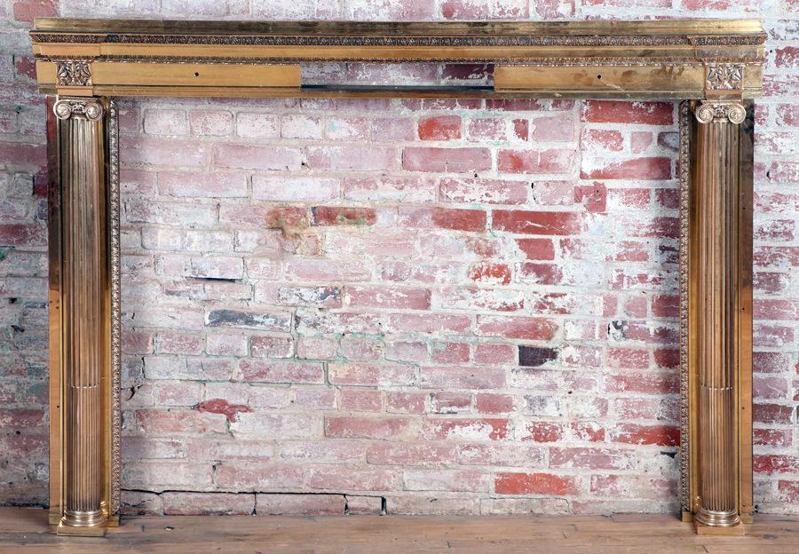 3-PART BRONZE FIRE PLACE MANTLE C.1900 (1 of 4)