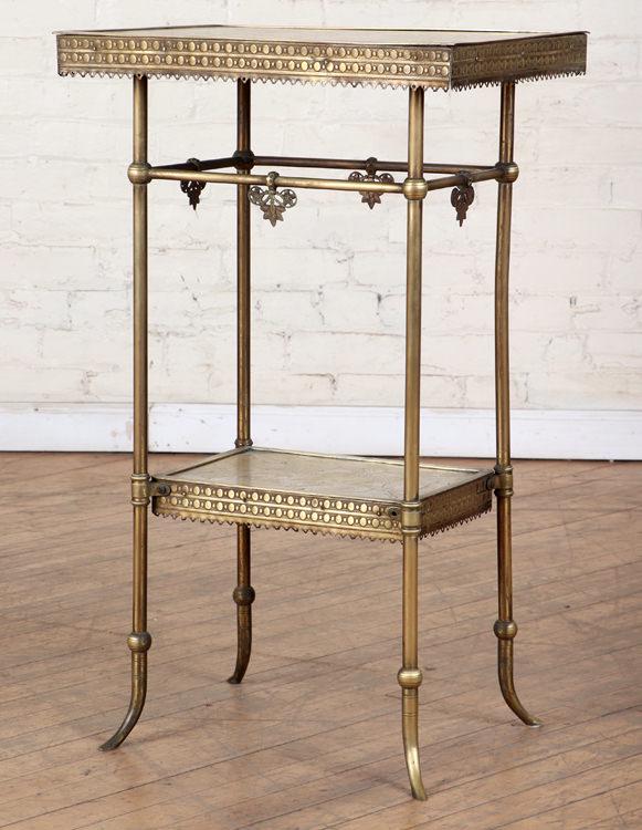 BRASS PLANT STAND ATTR. TO CHARLES PARKER C.1890 (1 of 7)