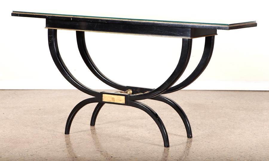 MID CENTURY MODERN GLASS TOP CONSOLE CURULE FORM (1 of 6)
