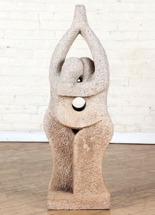 MID CENTURY MODERN CARVED GRANITE SCULPTURE (1 of 7)