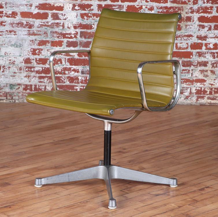 Aluminum Leather Desk Chair By Herman Miller 1970