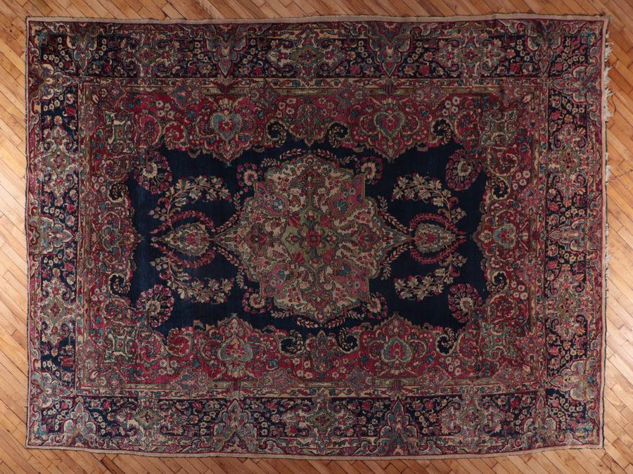 PERSIAN LAVAR KIRMAN RUG CIRCA 1950 (1 of 4)