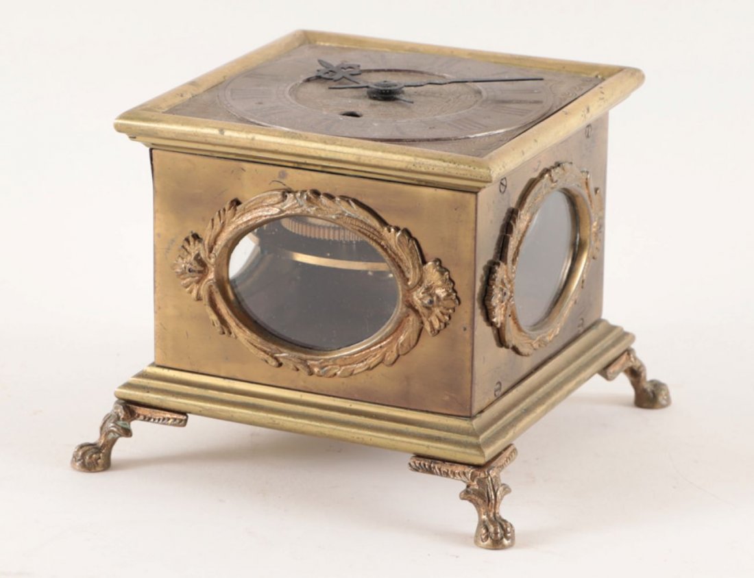 ROTHERHAM & SONS ENGLAND BRASS DESK CLOCK (1 of 7)