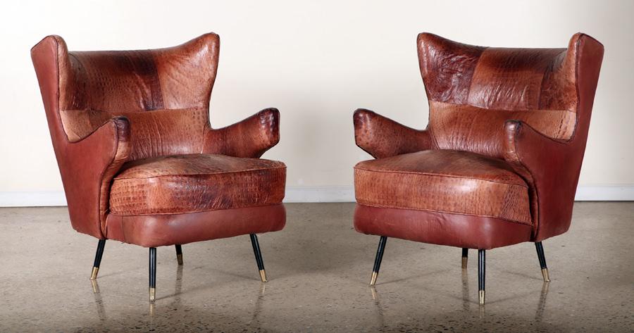 RARE PAIR OF PAPA BEAR STYLE CLUB CHAIRS C.1950 (1 of 7)