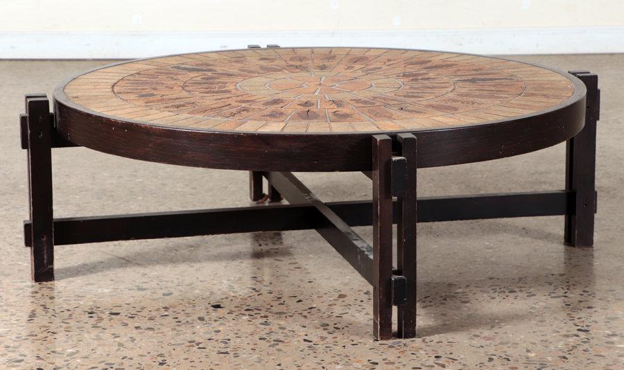 FRENCH TILE TOP COFFEE TABLE CIRCA 1960 (1 of 5)