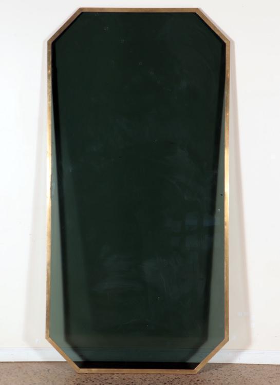 HEAVY BRONZE FRAME HOLDING SMOKED GLASS C.1970 (1 of 3)