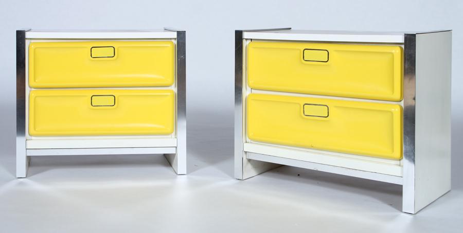 PAIR RAYMOND LOEWY DF2000 STYLE NIGHT STANDS 1970 (1 of 4)