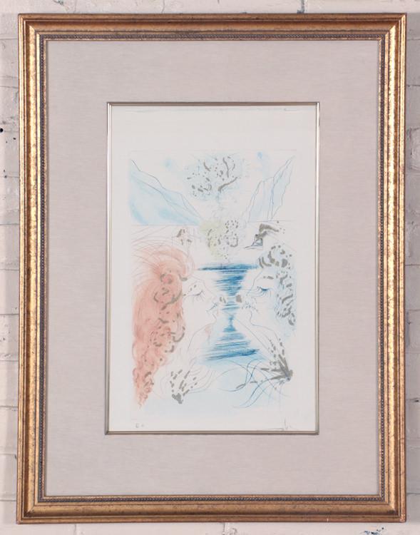 SALVADOR DALI COLOR LITHO SIGNED ARTIST PROOF (1 of 6)
