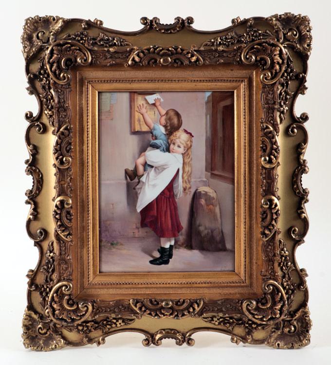 19TH C. ROYAL VIENNA PAINTING ON PORCELAIN PLAQUE (1 of 8)