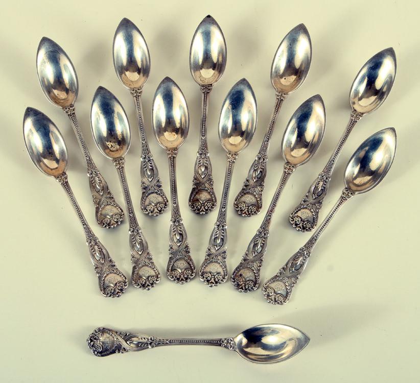 12 TIFFANY & CO. STERLING SILVER SPOONS 13.76 TR (1 of 4)