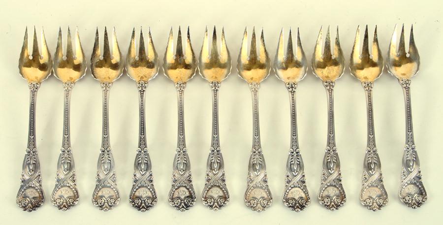 11PC TIFFANY & CO. STERLING SILVER FORKS 19.34 TR (1 of 6)
