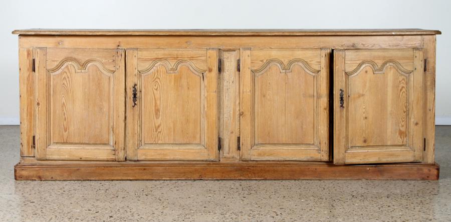 LARGE 19TH C. CONTINENTAL PINE SIDEBOARD (1 of 4)