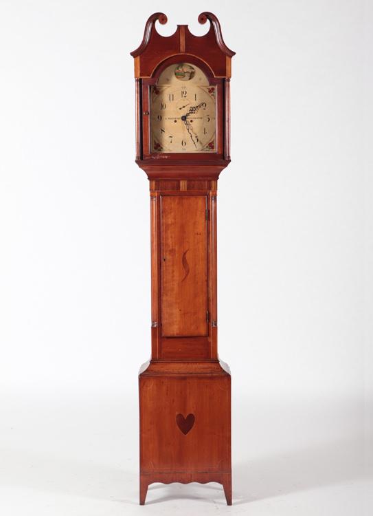 AMERICAN INLAID TALL CASE CLOCK RILEY WHITING (1 of 8)
