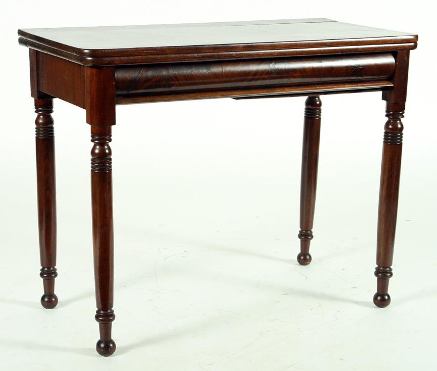 A 19TH C FLIP TOP MAHOGANY GAMES TABLE (1 of 6)