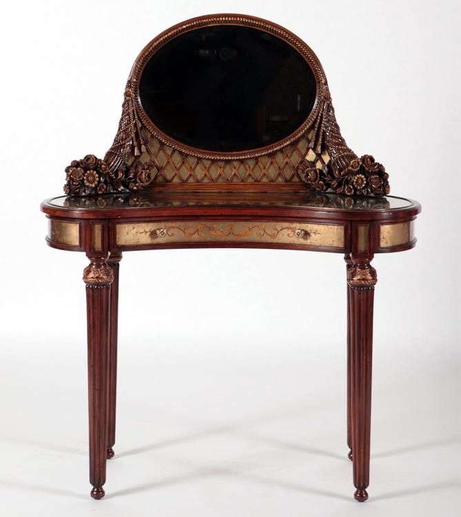 THEODORE ALEXANDER WOOD AND GLASS DRESSING TABLE (1 of 6)