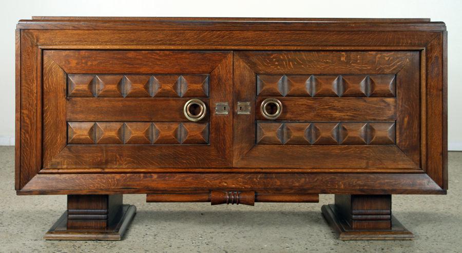 FRENCH OAK SIDEBOARD ATTR. CHARLES DUDOUYT C. 1940 (1 of 7)