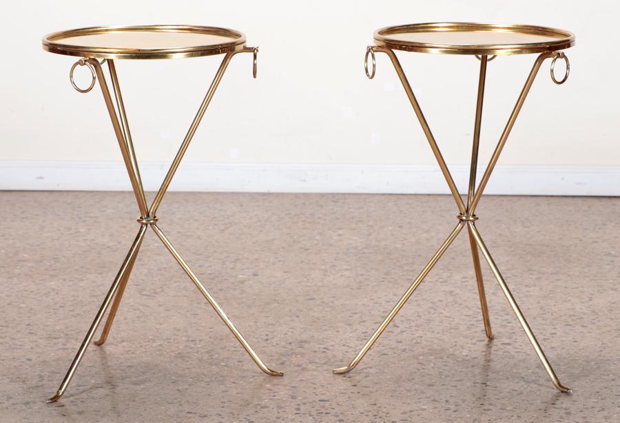 PAIR BRONZE DRINKS TABLES MANNER JEAN-MICHEL FRANK (1 of 6)