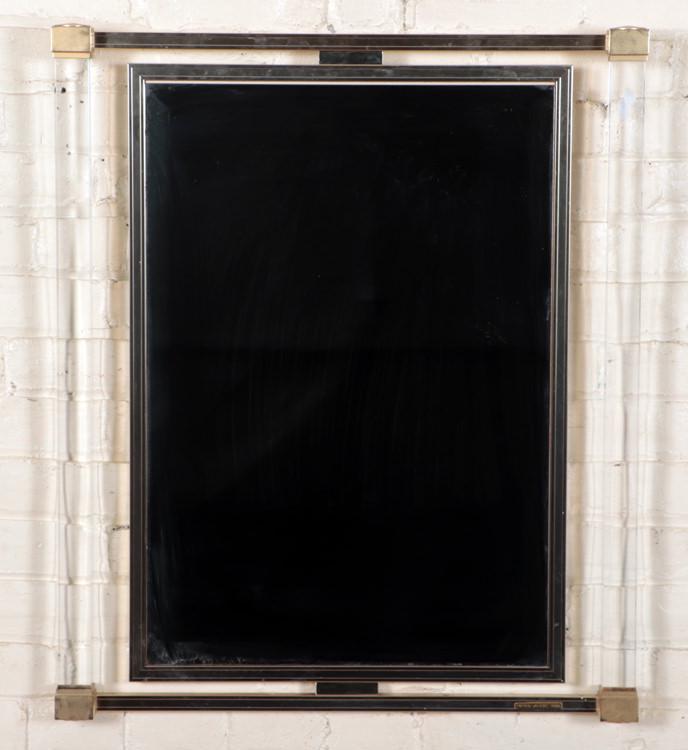 FRENCH LUCITE AND CHROME MIRROR C. 1970 (1 of 3)