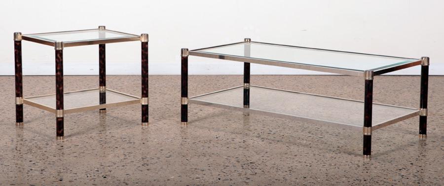 FRENCH COFFEE TABLE AND END TABLE C. 1970 (1 of 7)