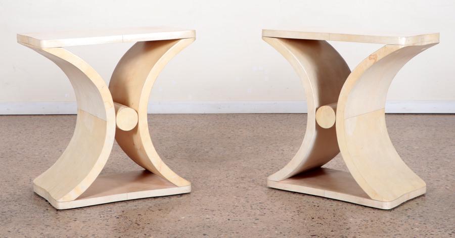 PAIR PARCHMENT TABLES MANNER JEAN-MICHEL FRANK (1 of 6)