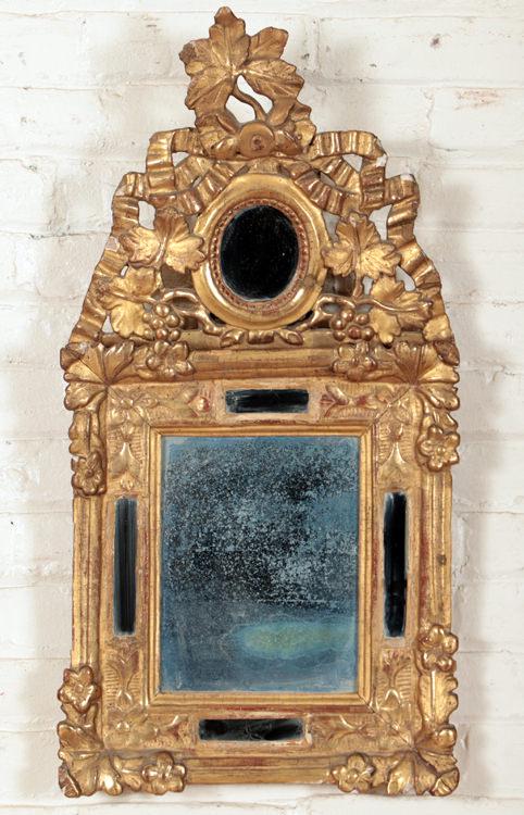 GILT WOOD FRENCH MIRROR C. 1800 (1 of 5)