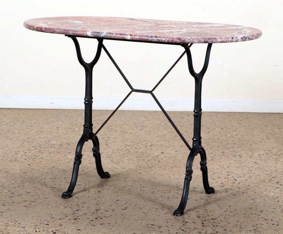 FRENCH IRON AND MABRLE BISTRO TABLE (1 of 6)