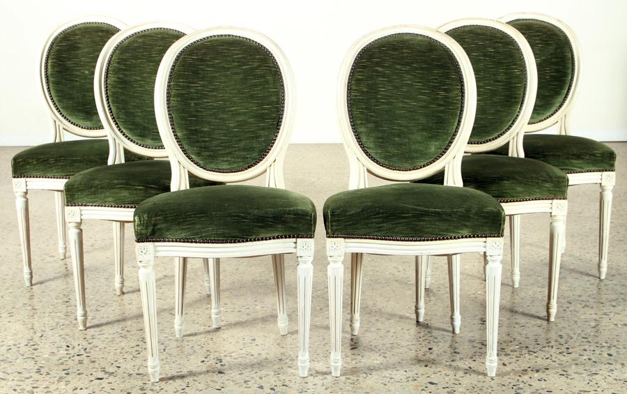 SET 6 FRENCH DINING CHAIRS LOUIS XVI STYLE 1950 (1 of 8)