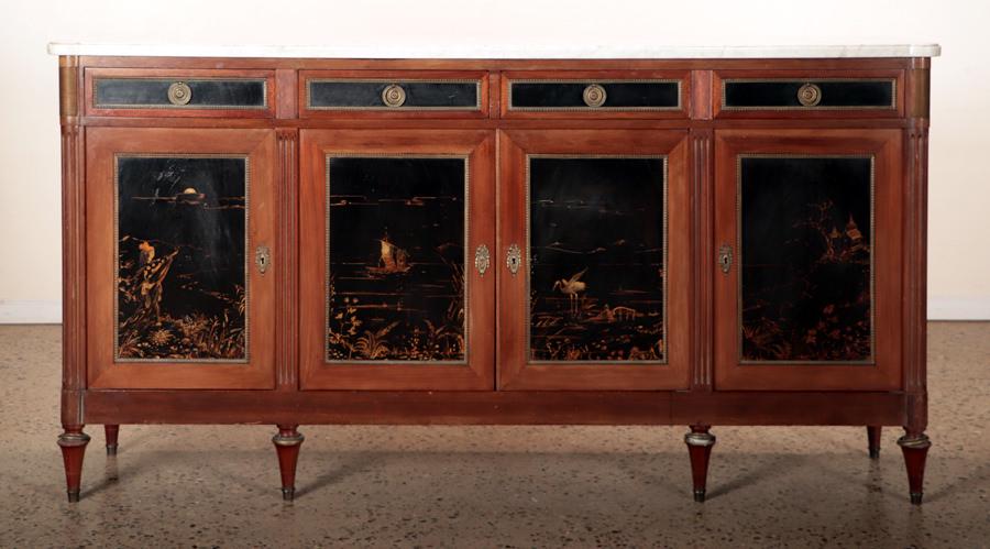 FRENCH LOUIS XVI STYLE MAHOGANY SIDEBOARD C.1940 (1 of 9)