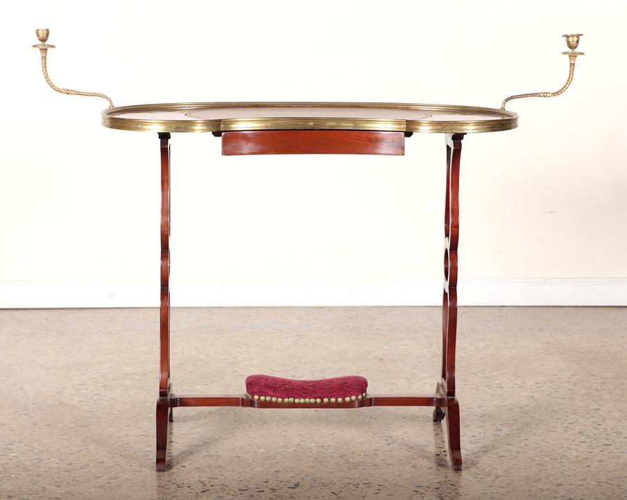 19TH C FRENCH MAHOGANY VANITY W/ OIL LAMPS (1 of 8)