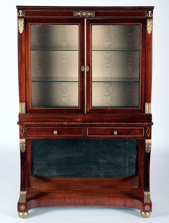 2 PART 19TH C. ENGLISH REGENCY STYLE CABINET (1 of 7)