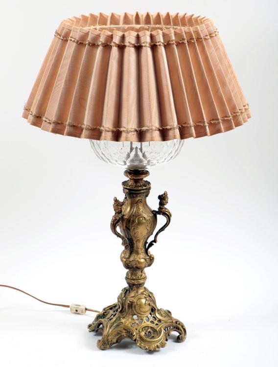 ENGLISH VICTORIAN BRONZE CONVERTED OIL LAMP 1900 (1 of 6)