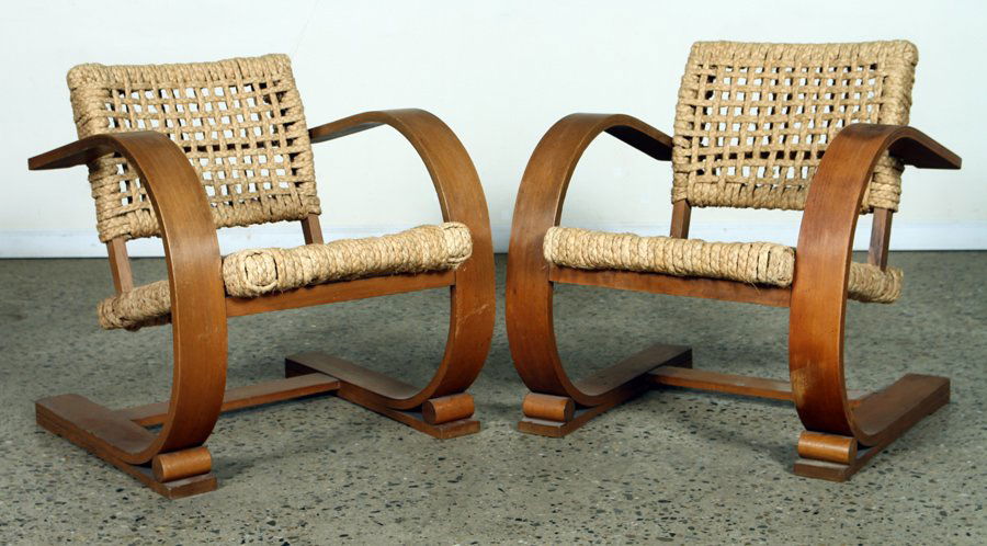 PAIR ARM CHAIRS BY ADRIEN AUDOUX AND FRIDA MINET (1 of 7)