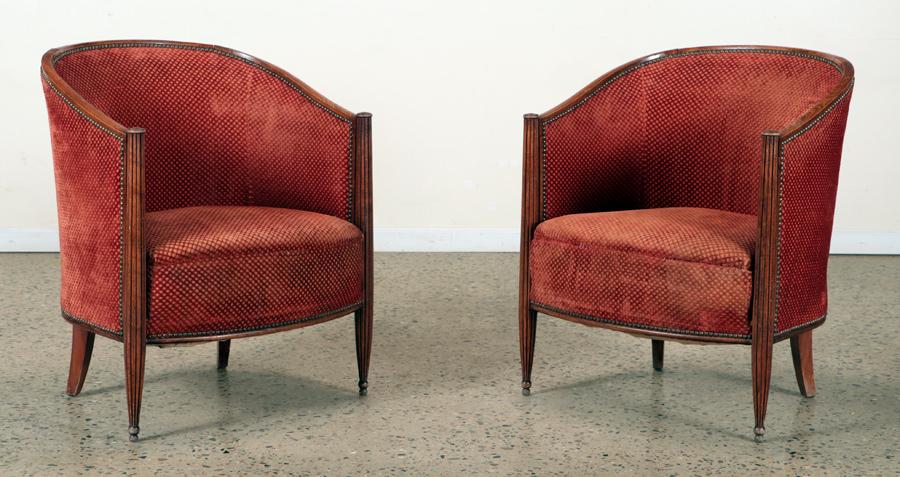 FRENCH ART DECO CLUB CHAIRS C. 1930 (1 of 7)