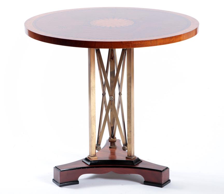 REGENCY STYLE INLAID TABLE WITH X FORM (1 of 4)