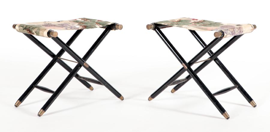 PAIR FOLDING LUGGAGE RACKS MANNER JAMES MONT 1960 (1 of 7)